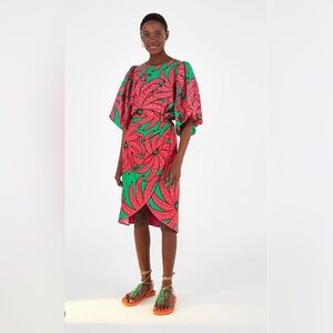 FARM Rio - Banana Pitta Midi Skirt Green (Size XS)